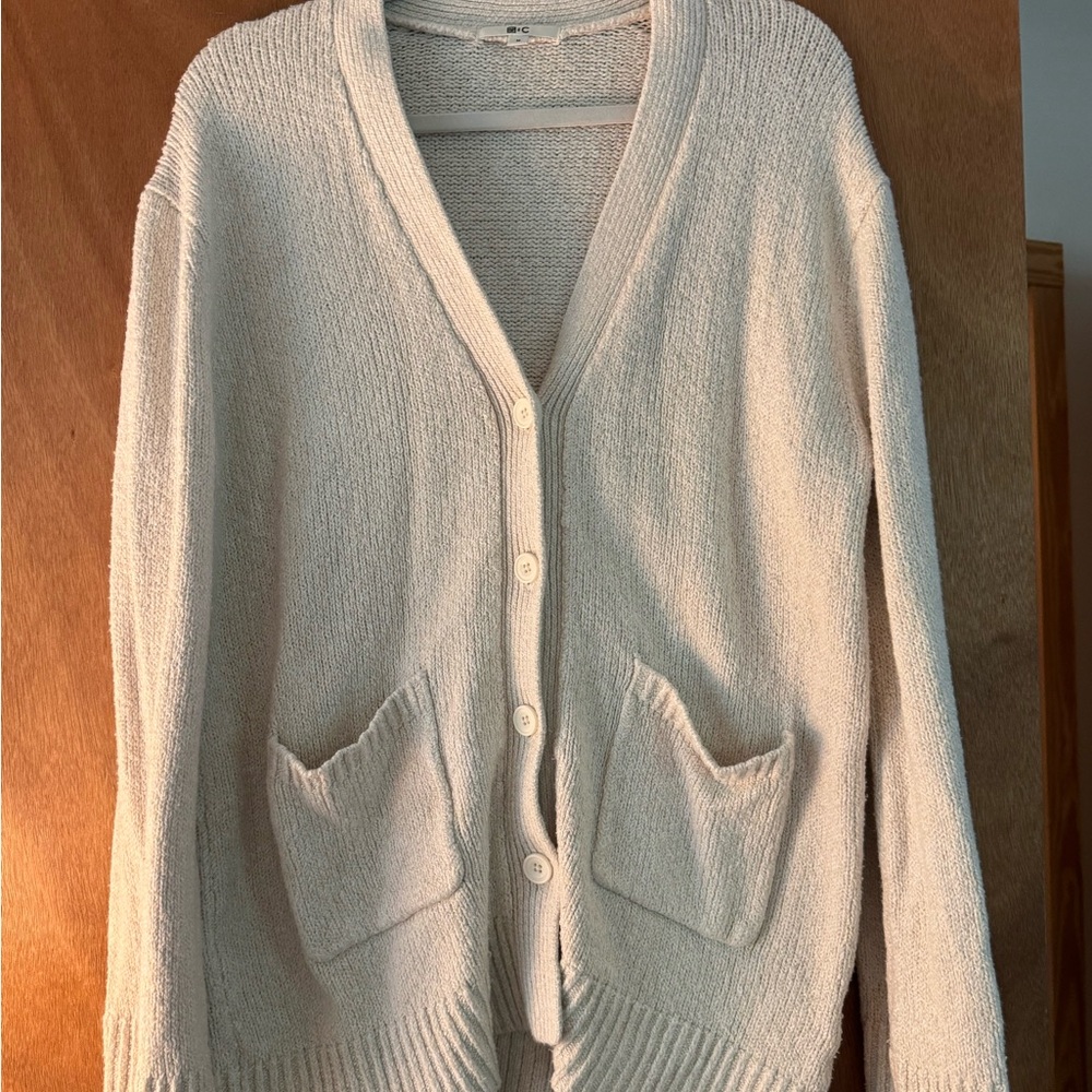 Uniqlo Cream Cardigan Sweater